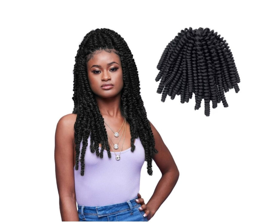 Darling Passion Twist Crochet Hair 2X Pack, 24 inch, #1B, Adult, Women