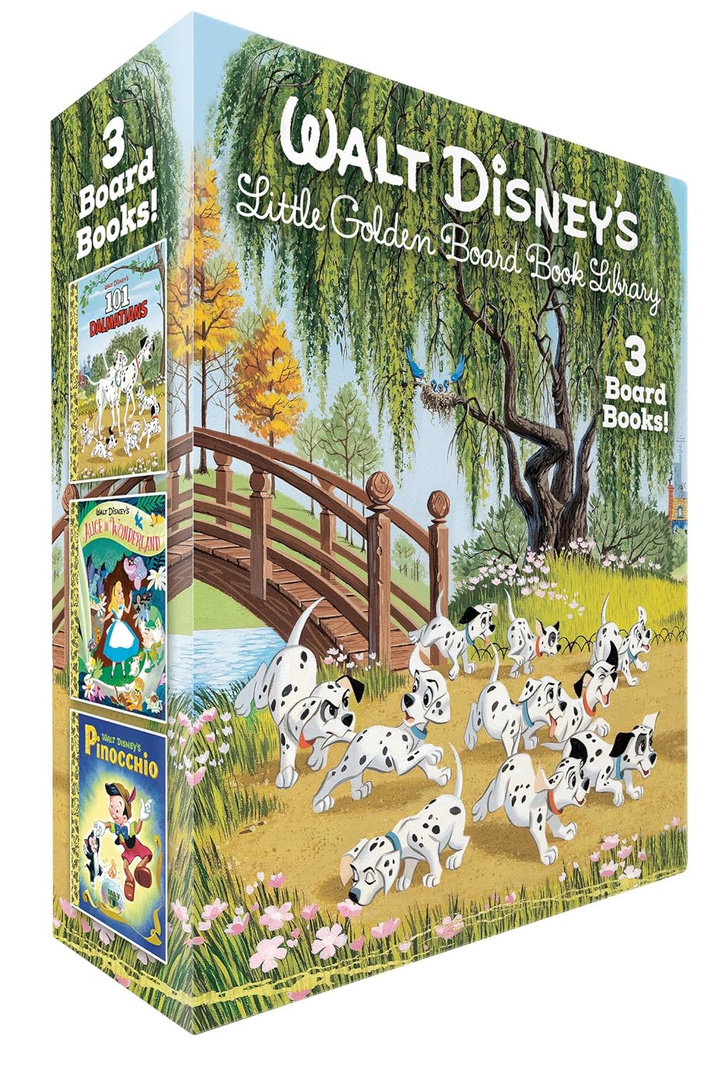 Disney's Golden Board Books-3 PK Pinocchio; Alice in Wonderland; 101 Dalmatians