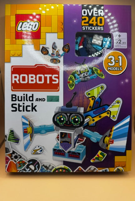 LEGO Books. Build and Stick: Robots: Activity Book with 200+ Stickers New