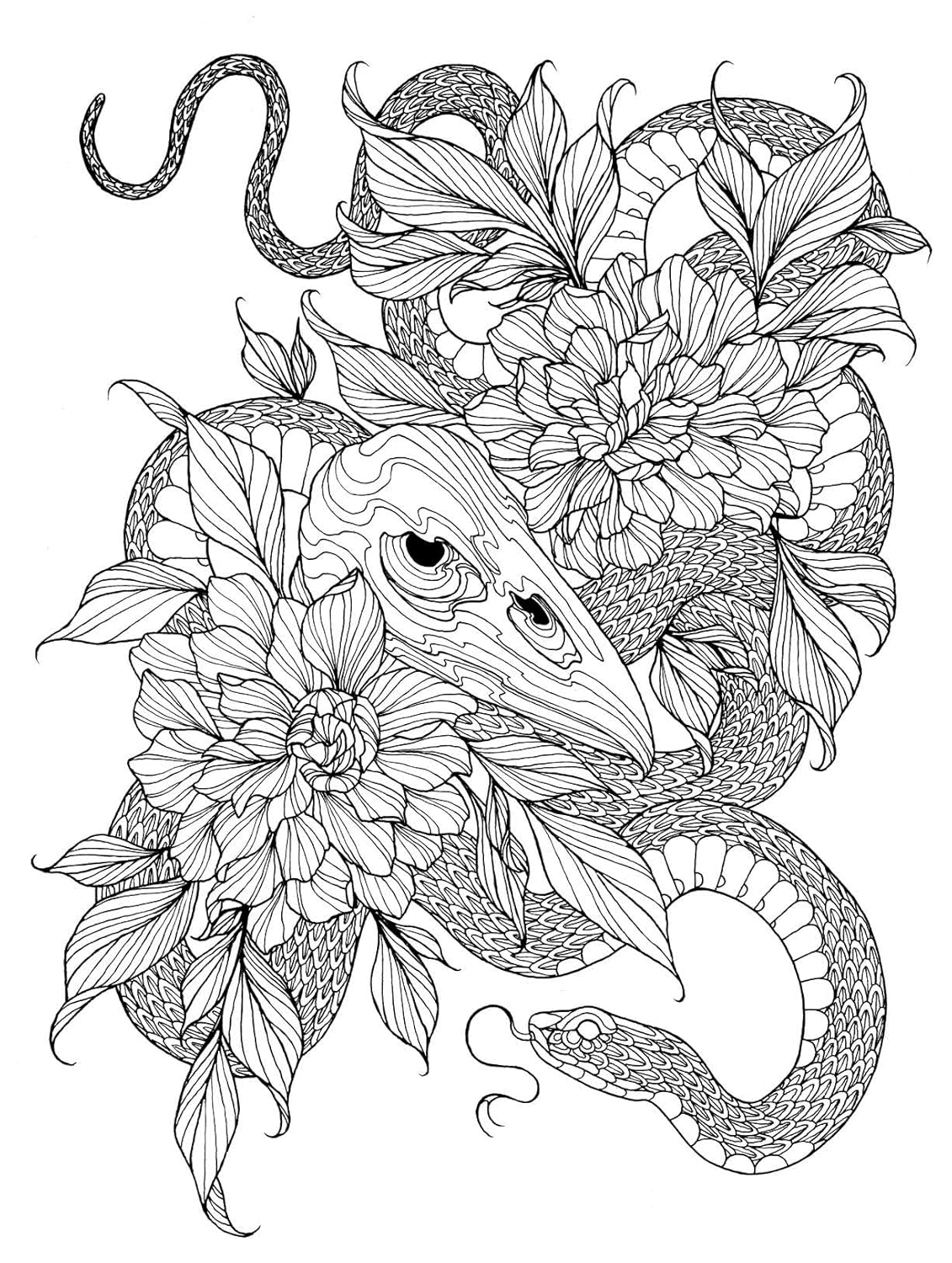 Immortal Ink: A Tattoo 45 Page Coloring Book New