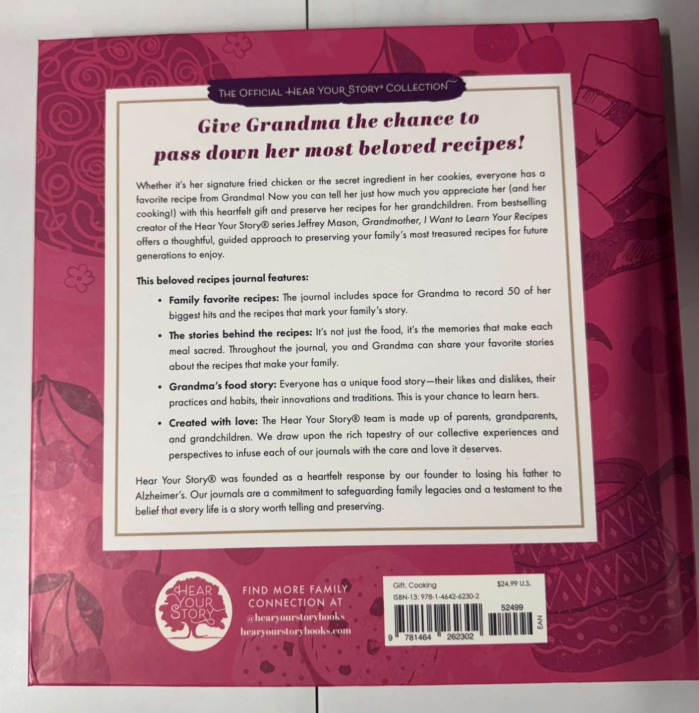 Grandmother, I Want to Learn Your Recipes Journal HardCover New