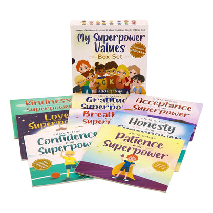 My Superpower Values 8 Book Box Set (Books 1-8: ) Paperback New