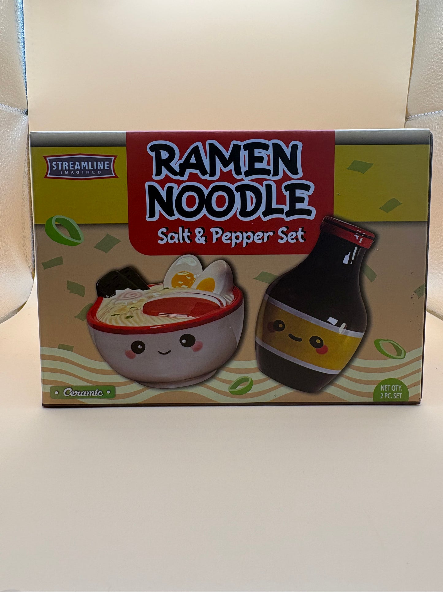 Ramen Noodle Salt & Pepper Set Ceramic New