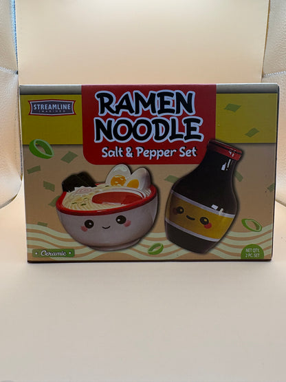 Ramen Noodle Salt & Pepper Set Ceramic New