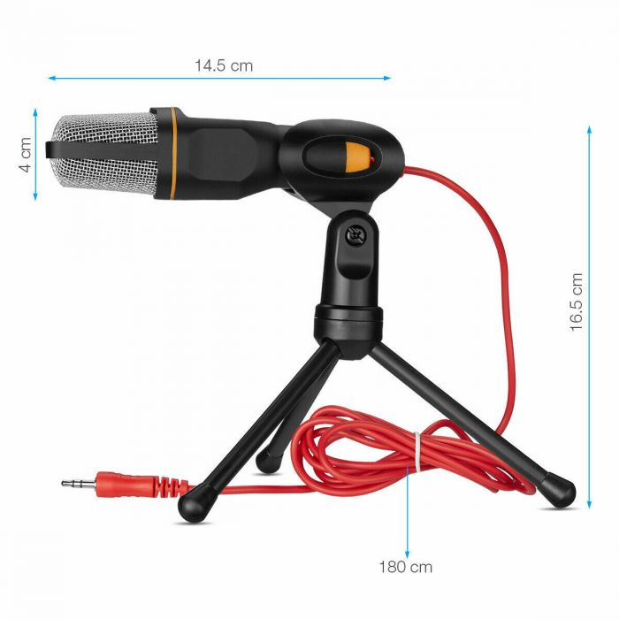 Professional Podcast Condenser Microphone with Stand and Suspension Mount