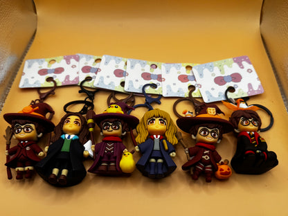 Movie Characters Keychain Bundles New (Harry Potter Keychain Bundle Set of 6 )