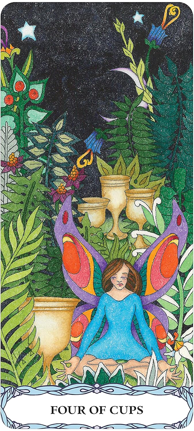 Tarot Of A Moon Garden Borderless Deck & Book Set 78 Purple Gilt-Edged Cards, New