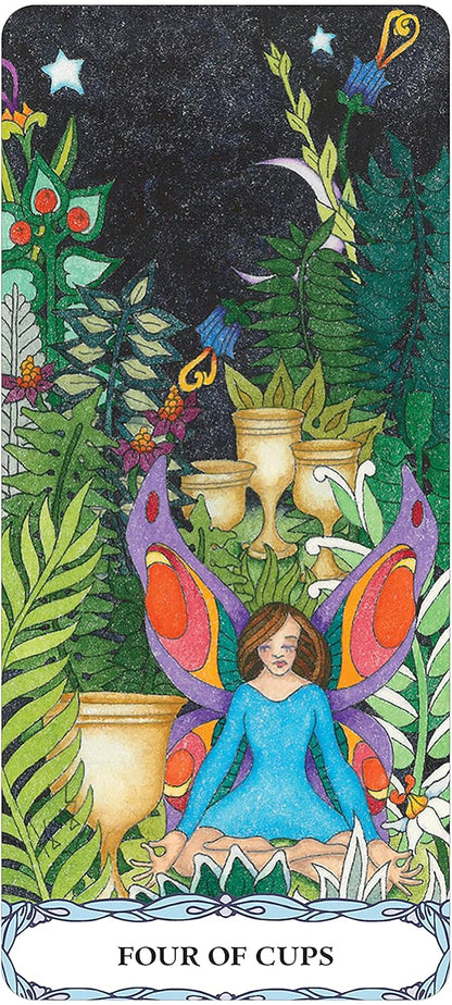 Tarot Of A Moon Garden Borderless Deck & Book Set 78 Purple Gilt-Edged Cards, New