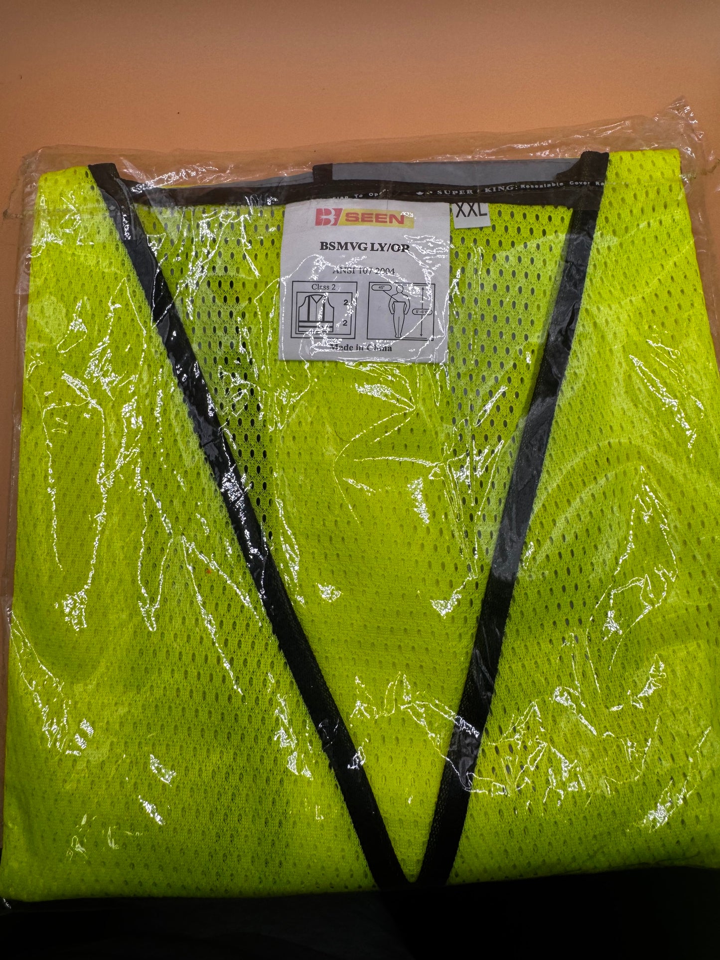 Bseen Reflective Safety Vest Green 2XL New