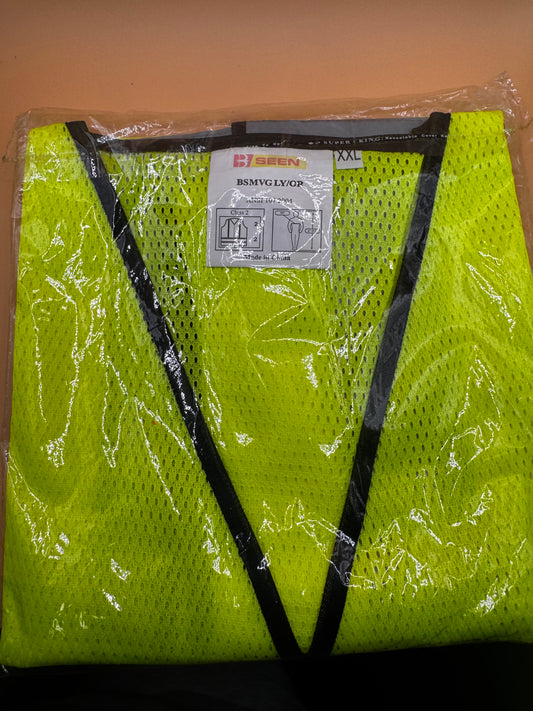 Bseen Reflective Safety Vest Green 2XL New