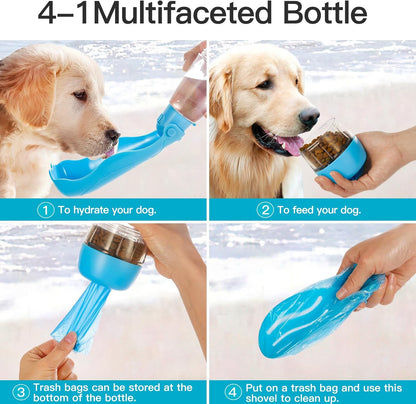 Mewtwo 4 in 1 Collapsible Dog Bowl-Blue- New