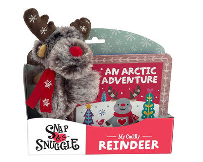 Snap & Snuggle: Artic Christmas Plush Silicone Slap Bracelet and Board Book