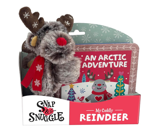 Snap & Snuggle: Artic Christmas Plush Silicone Slap Bracelet and Board Book