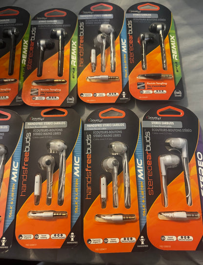 12 Pack Wholesale Lot 3.5MM Stereo Headphones, Bass, Mic, Remix, Handsfree New