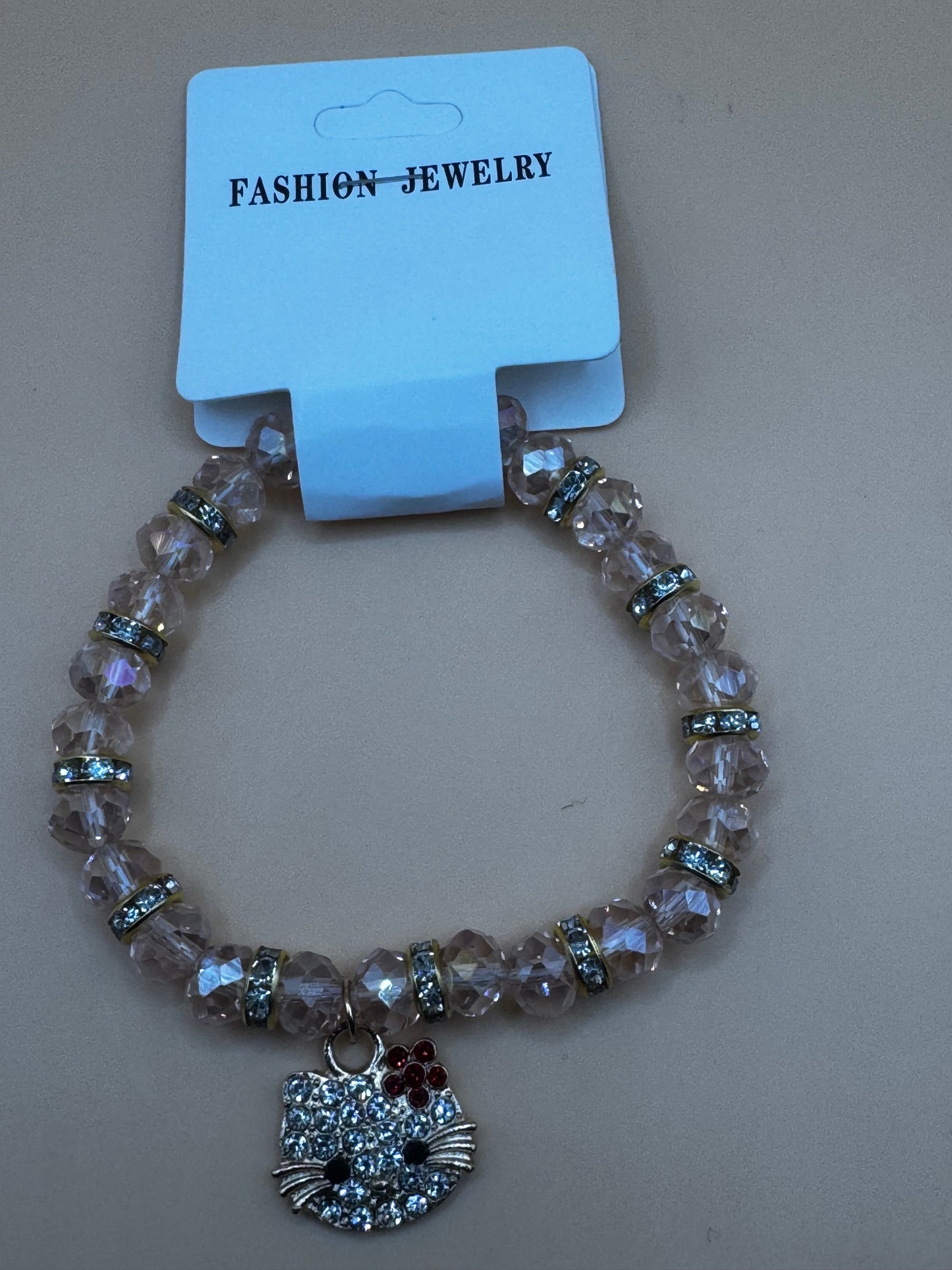 New Hello Kitty Beaded Charm Fashion Bracelets- Choose Color