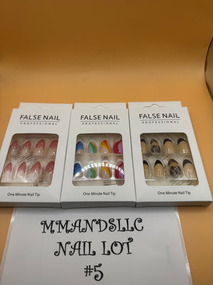 Elegant Touch London 3 Pack Nail Pack Bundle-12 Nails New Choose From Many