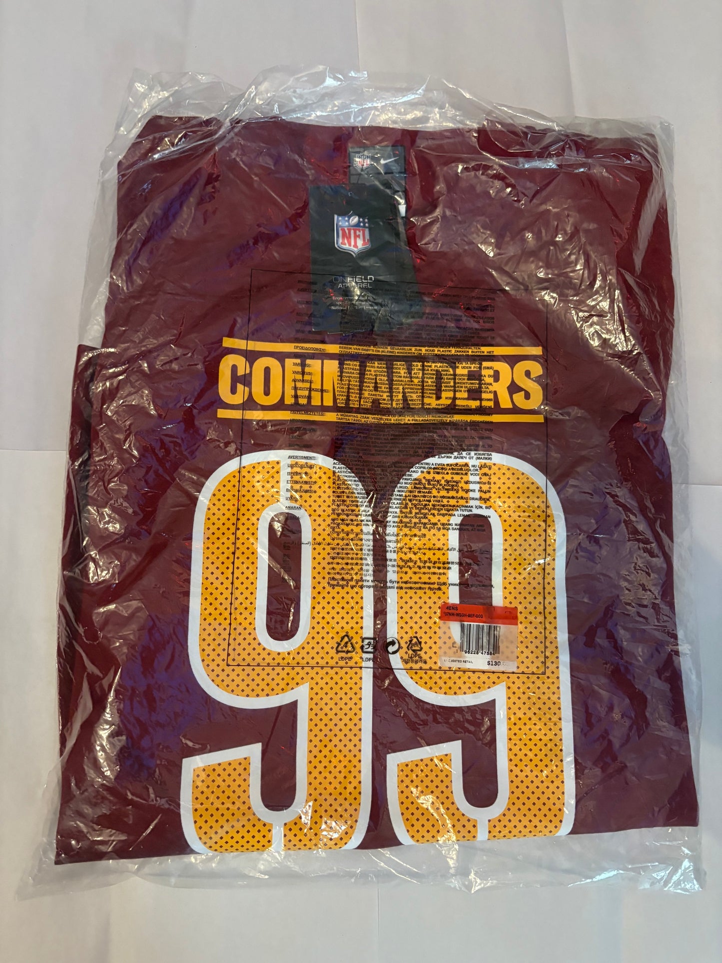 Chase Young # 99 Washington Commanders Game Jersey - Choose Color and Size New