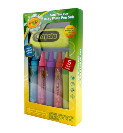 Crayola Body Wash Pen Set, 6 Pieces, 5oz New