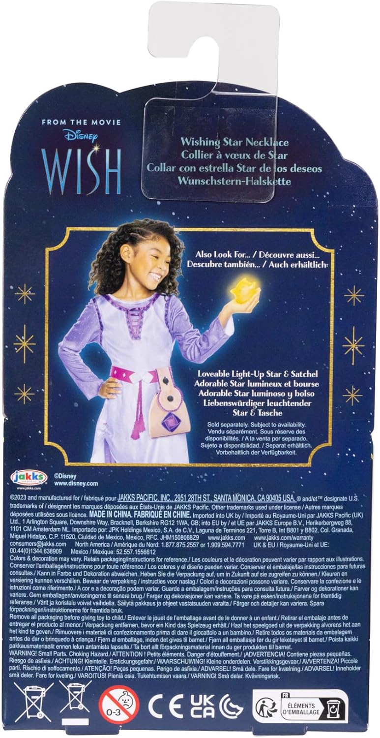 Disney's Wish Wishing Star Necklace with Light Up Feature