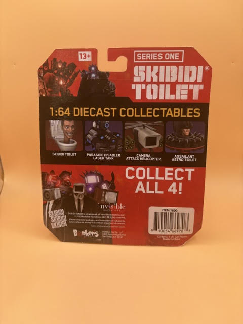 Skibidi Toilet Camera Attack Helicopter Diecast Collectible New