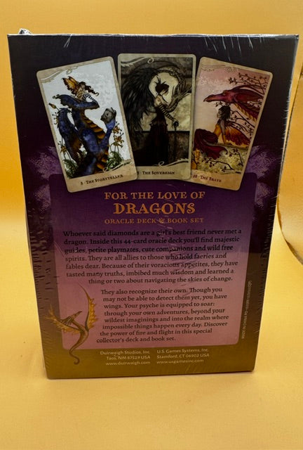 For The Love of Dragons Oracle Deck :44 Pink Gilt-Edged Cards New