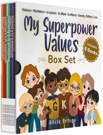 My Superpower Values 8 Book Box Set (Books 1-8: ) Paperback New