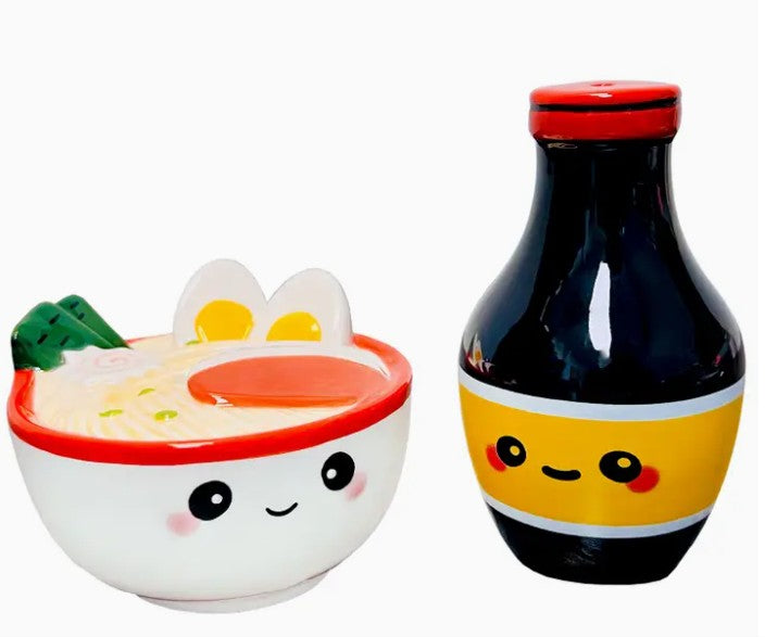 Ramen Noodle Salt & Pepper Set Ceramic New