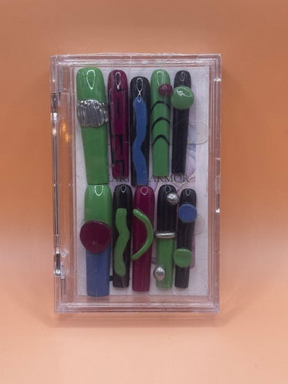 10 pcs Super Long Hand-Made Gradient False Nails-Choose From Many Colors New