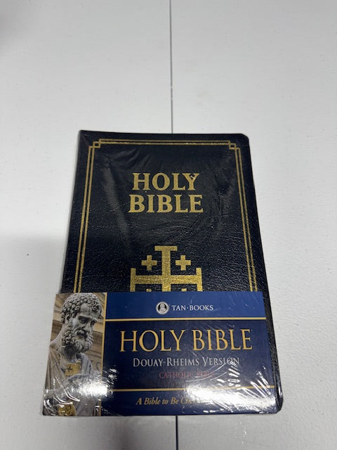 Douay-Rheims Bible (Black Genuine Leather): Standard Print Size New Sealed