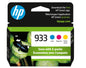 HP 933 Cyan/Magenta/Yellow Standard Yield Ink Cartridge, 3/Pack New