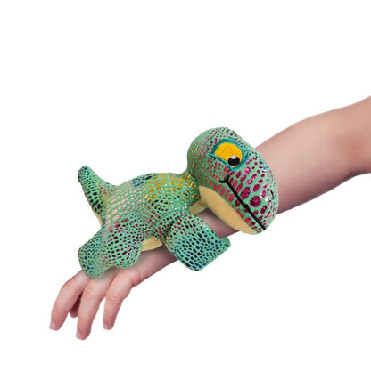 Snap & Snuggle: How to Catch a Dinosaur: Plush Silicone Slap Bracelet and Book