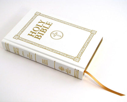 Douay-Rheims First Communion Gift Bible White Gold-Embossed New