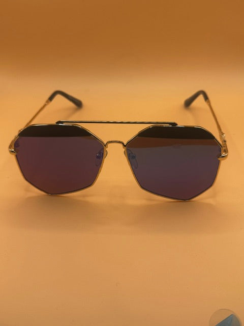 Geometric Flat Lens Aviator Metal Frame Fashion Sunglasses New-Choose Color