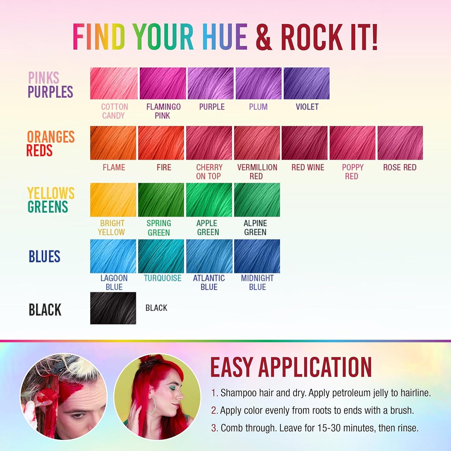 Punky Vermillion Red Semi Permanent Hair Color New
