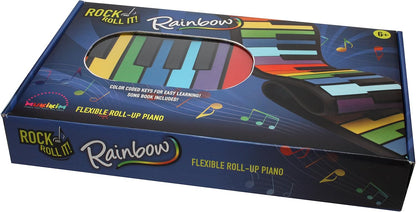 Rock and Roll It - The Original Rainbow Piano. Roll Up Flexible Piano 49 Key New