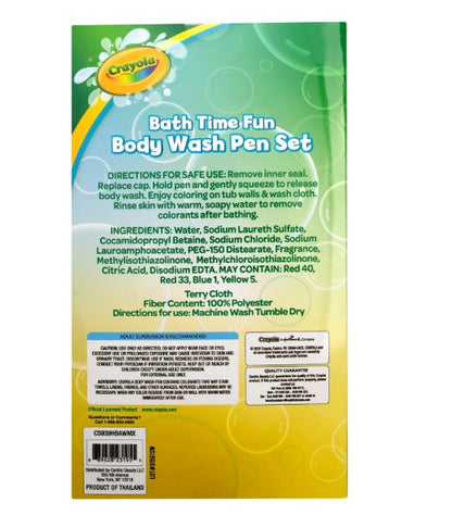 Crayola Body Wash Pen Set, 6 Pieces, 5oz New