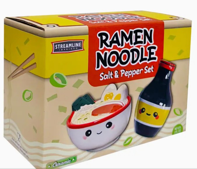 Ramen Noodle Salt & Pepper Set Ceramic New