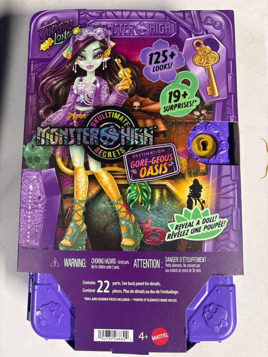 Monster High Skulltimate Secrets Jinafire Long Doll New Set with Suitcase