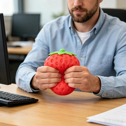 Giant Strawberry Squishy Toy 5.5in Slow Rising Stress Relief Fidget Sensory New