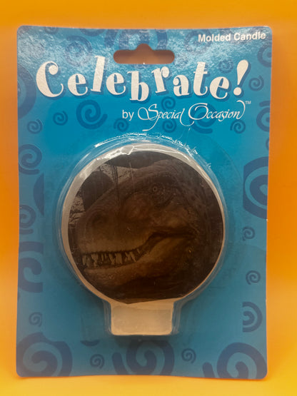 Celebrate By Special Occasion Round Dinosaur Trex Molded Birthday Candle New