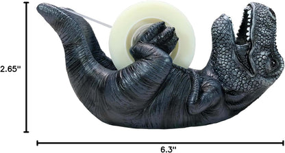 Dinosaur T-Rex Desk Tape Dispenser: New Resin Novelty Office Holder - Black