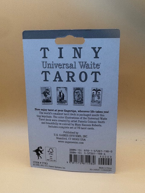 Tiny Tarot Universal Waite 78-Card Deck Key Chain New