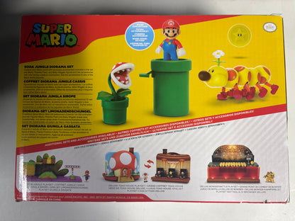Super Mario Soda Jungle Diorama Includes 3 Figures and 2 Accessories New