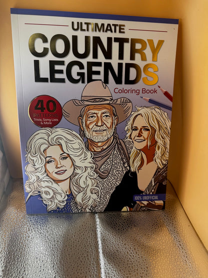 Ultimate Country Legends Coloring Book: 40 Patterns rivia, Song Lists, and More