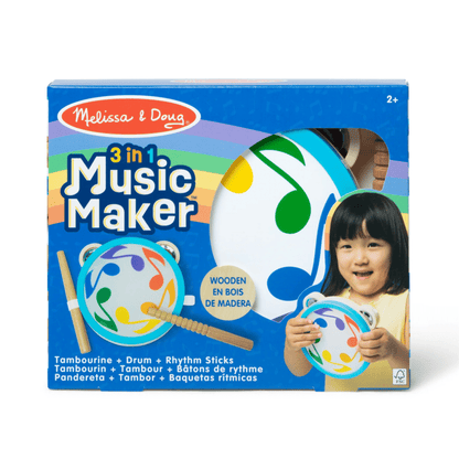 Melissa & Doug 3-in-1 Wooden Music Maker