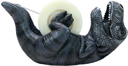 Dinosaur T-Rex Desk Tape Dispenser: New Resin Novelty Office Holder - Black