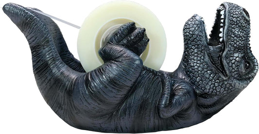 Dinosaur T-Rex Desk Tape Dispenser: New Resin Novelty Office Holder - Black