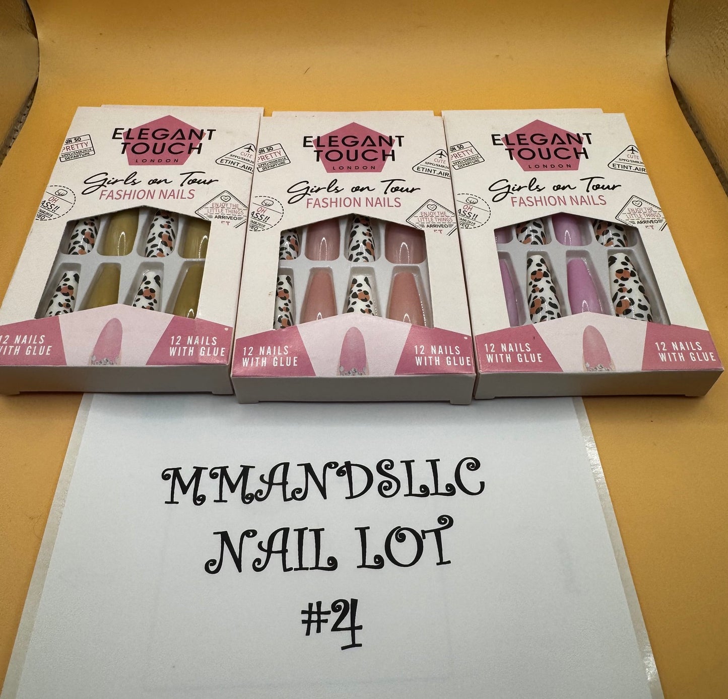 Elegant Touch London 3 Pack Nail Pack Bundle-12 Nails New Choose From Many