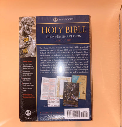 Douay-Rheims Bible (Burgundy Premium UltraSoft) Deluxe Edition New