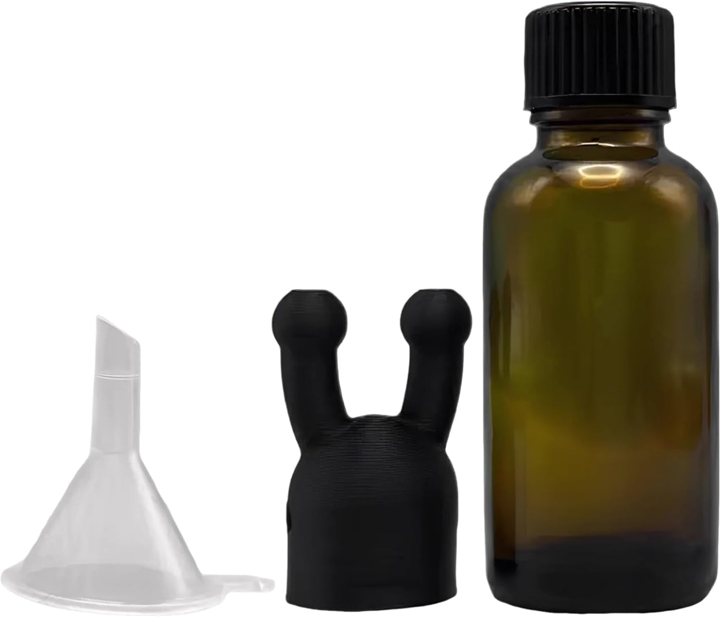 Amber Glass Essential Oil Inhaler, 1.01 oz / 30 mL Refillable Scent Bottle NEW